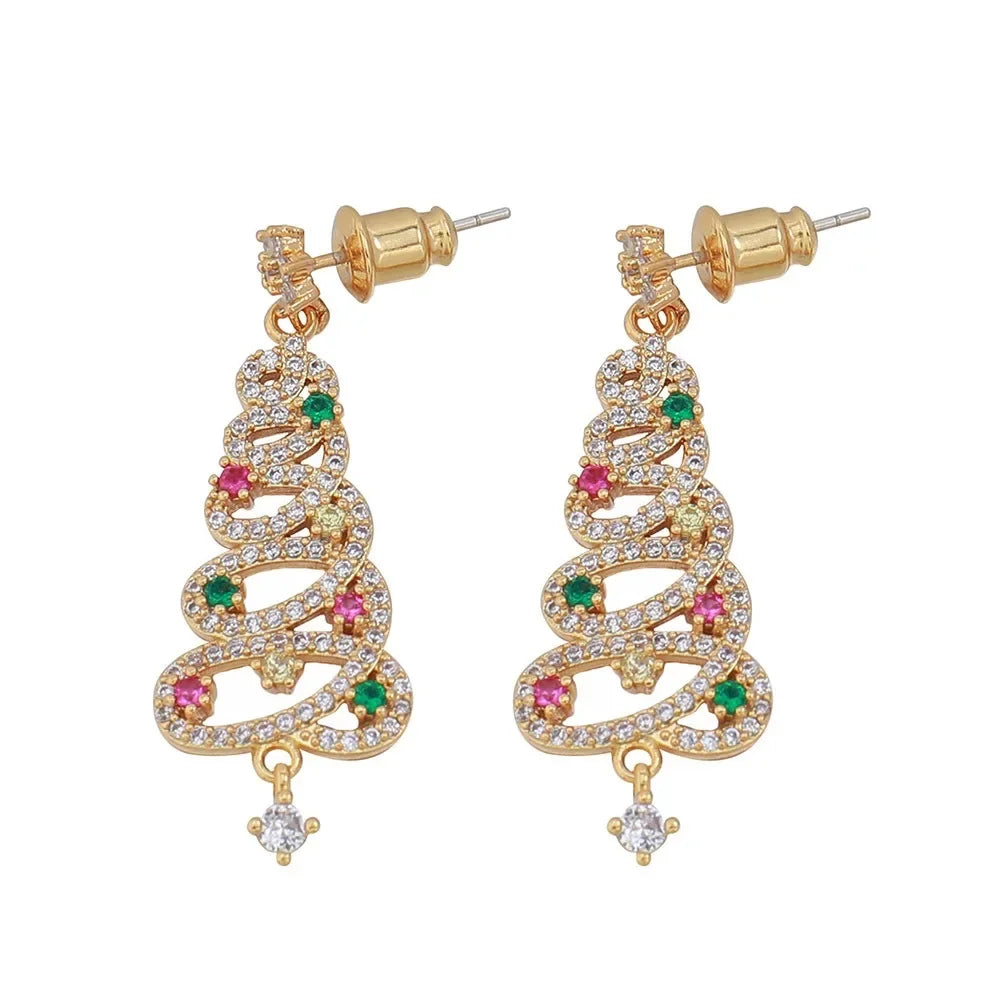 Jewelance™ ChristmasEarrings: Kerstboom Oorbellen