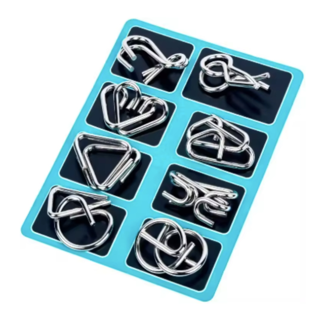 Kletshuts™ MetalPuzzles: Kinderen Hersenkrakers Metalen Puzzel Set