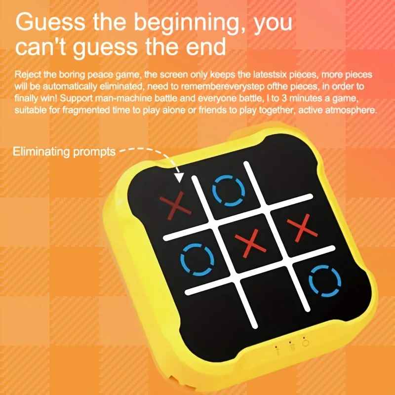 Kletshuts™ FunTicTacToe: Interactief Elektronisch Boter-Kaas-En-Eieren Spel Voor Alle Leeftijden