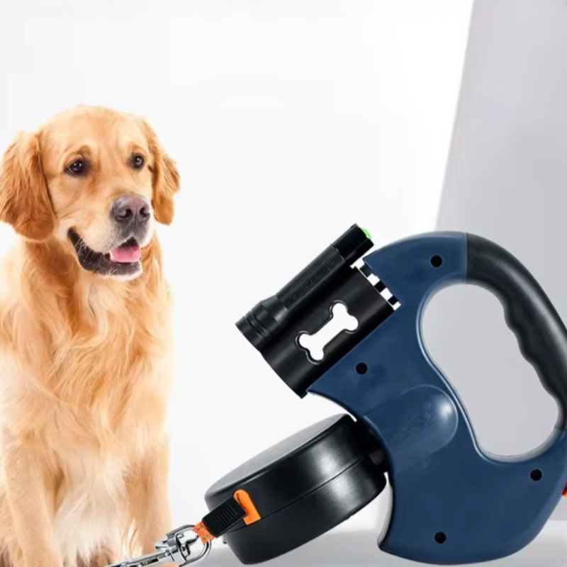 DogFri™ DoubleLeash: LED Licht Dubbele Hoofd Intrekbare Hondenriem