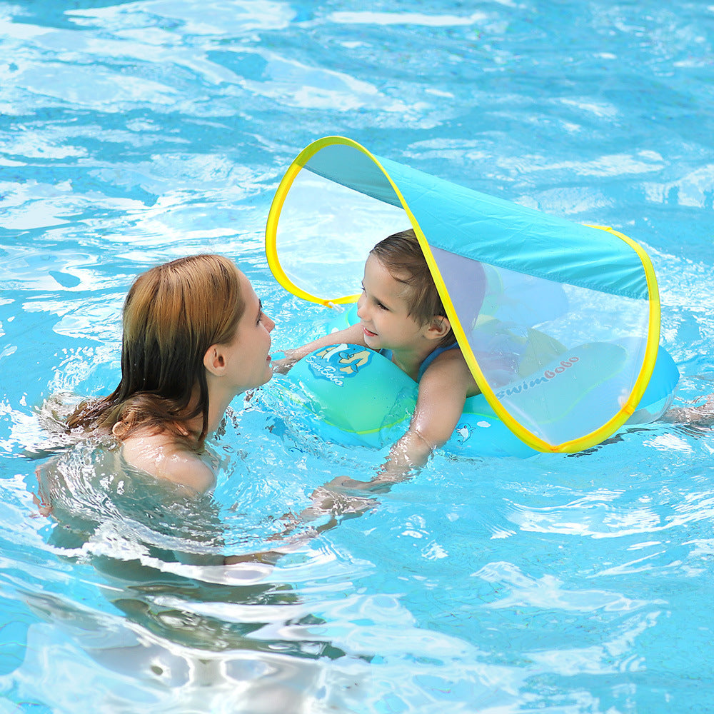 Kletshuts™ BabyFloat: Baby Zwembaddrijver Met Ingebouwde Zonnescherm