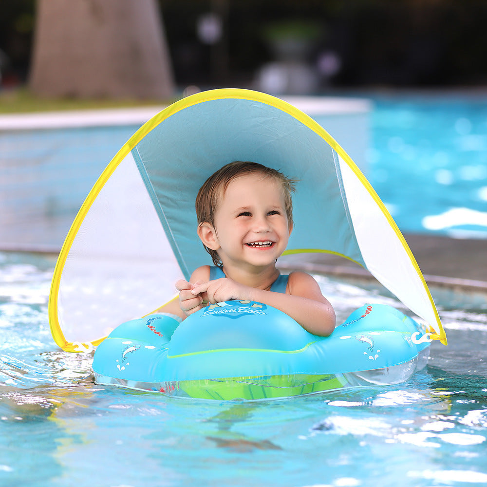 Kletshuts™ BabyFloat: Baby Zwembaddrijver Met Ingebouwde Zonnescherm