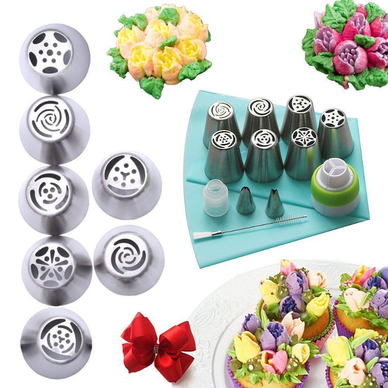 Globetrek° PipingTip: Roestvrij Staal Taart En Gebak Decoratie Pipping Tip Set