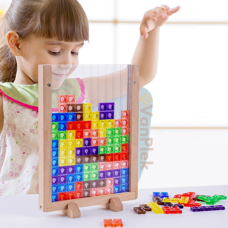 Kletshuts™ BrainyBlocks - 3D Tangram Houten Puzzel & Educatief Bordspe ...
