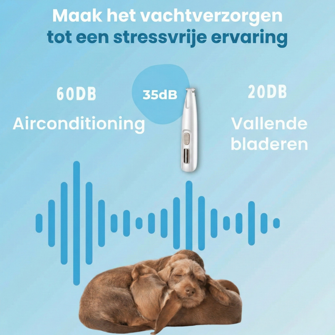Trimmer voor hondenpootjes (Geluidsarm & Draadloos)