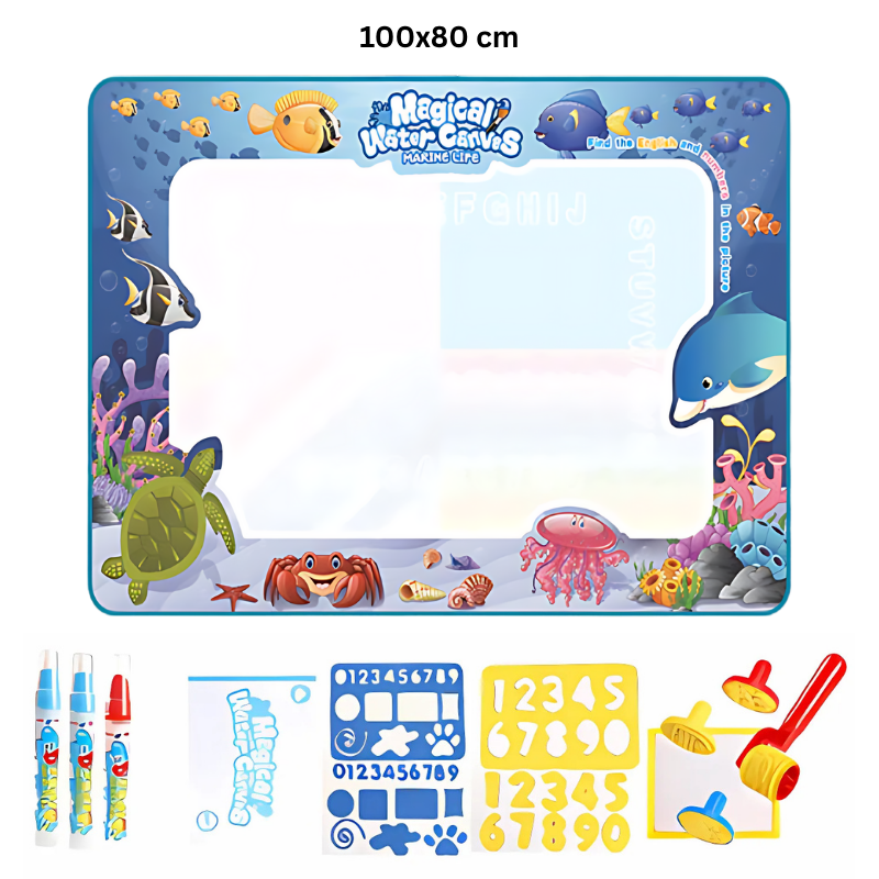 Kletshuts™ WaterCanvas: Herbruikbare Water Doodle Canvas Set Voor Kinderen