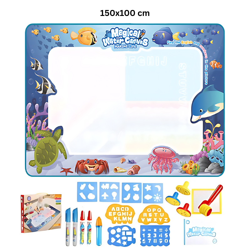Kletshuts™ WaterCanvas: Herbruikbare Water Doodle Canvas Set Voor Kinderen