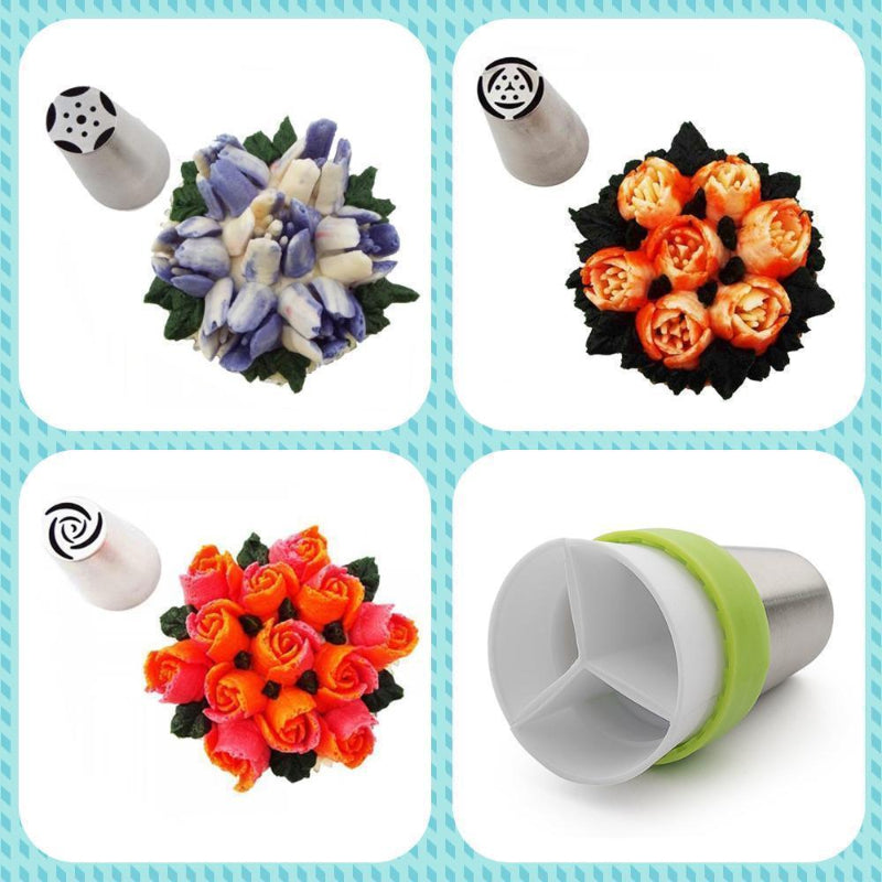 Globetrek° PipingTip: Roestvrij Staal Taart En Gebak Decoratie Pipping Tip Set