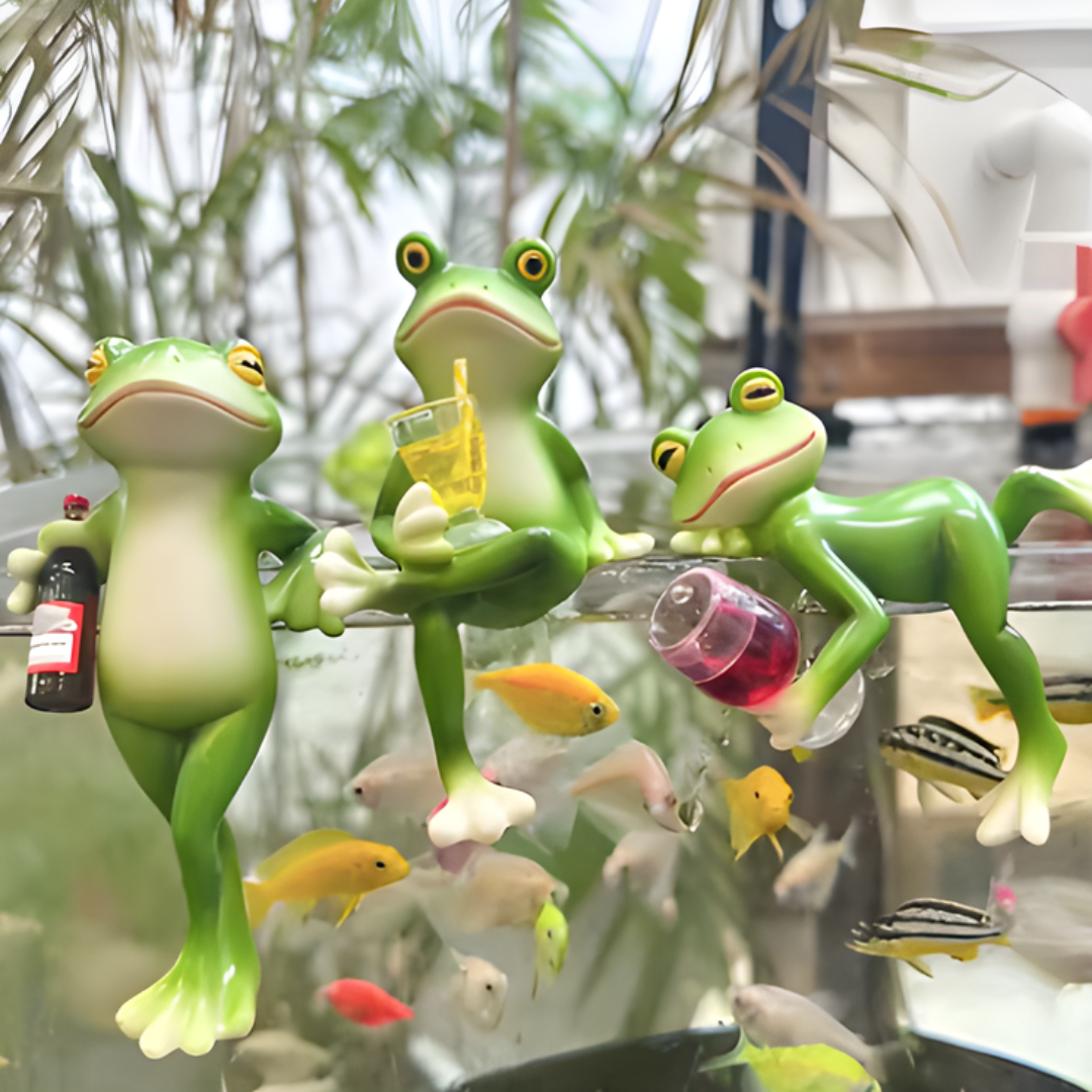 GardenOrnament: Schattig Kikker Decoratie Hangend Pot Rand Tuin Ornament