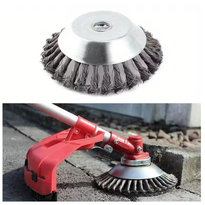 CutterHead: Zwaar Uitgevoerde Staaldraad Onkruid Snijder 20cm Borstelkop Set