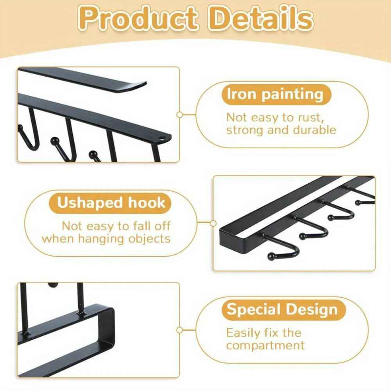 GlideHold® ShelfHooks 1+1 GRATIS: Plank Opknoping Rack Haken Voor Keuken En Kast