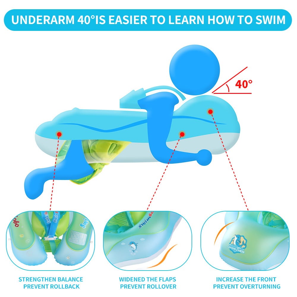 Kletshuts™ BabyFloat: Baby Zwembaddrijver Met Ingebouwde Zonnescherm