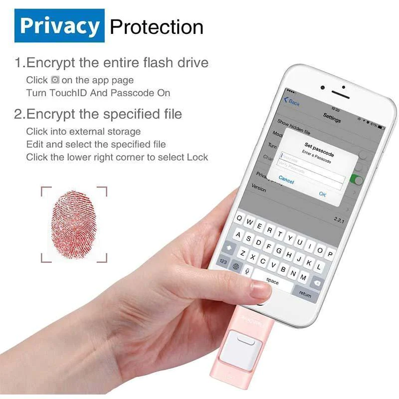 4-in-1 mobiele USB-stick