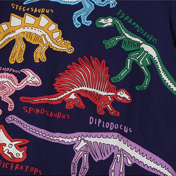 Icone™ DinoShirt: Kinderen Gloeien op De Donker Dinosaur T-shirt