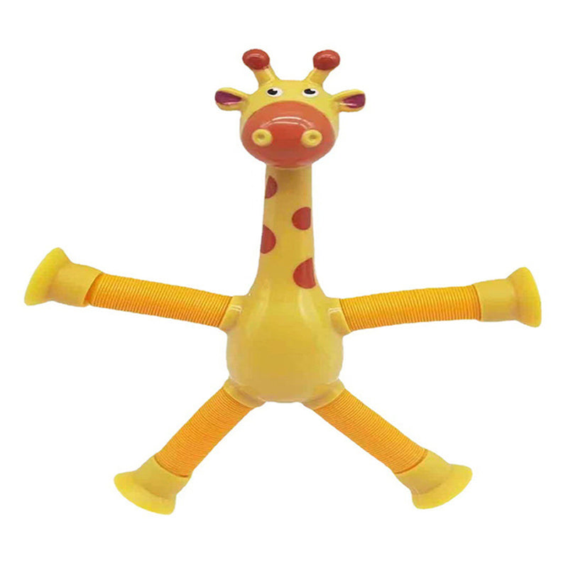 Kletshuts™ StretchyGiraffe: Telescopisch Rekbaar Giraffe Speelgoed Met Zuignap