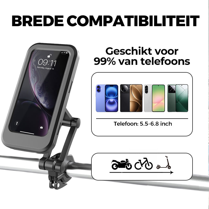 💥 NU -50%! Waterdichte Telefoonhouder voor Fiets & Motor – Mis het niet!