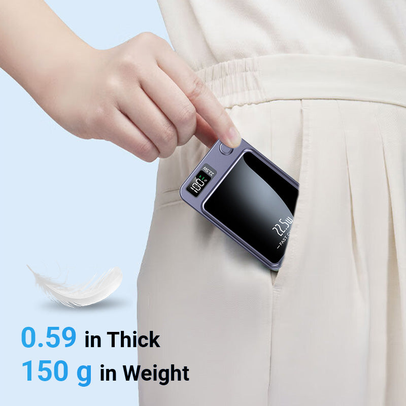 🖤⚡ BLACK FRIDAY 50% KORTING Ultra-Slim Magneet Powerbank 10000mAh – 2× Sneller Opladen, Draadloos & Vast 🚀