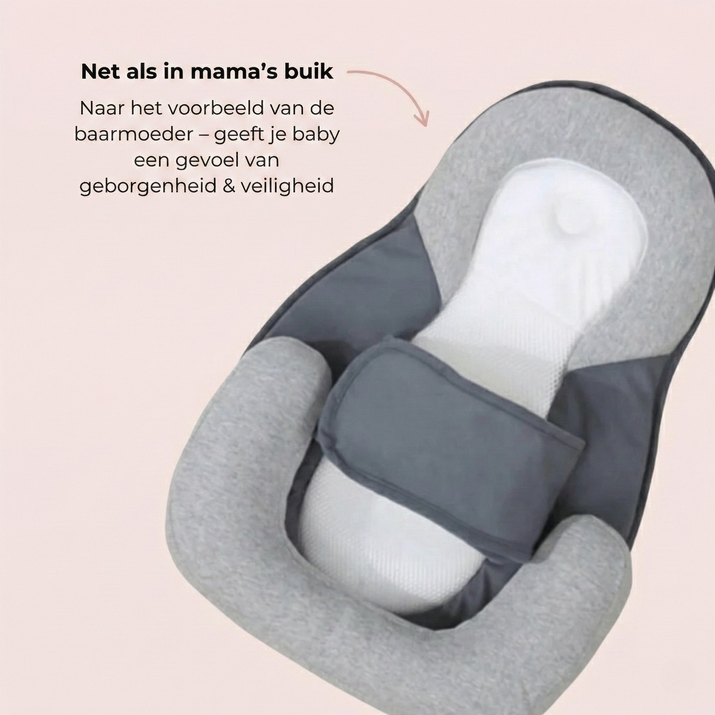 Babyligkussen met ergonomische steun