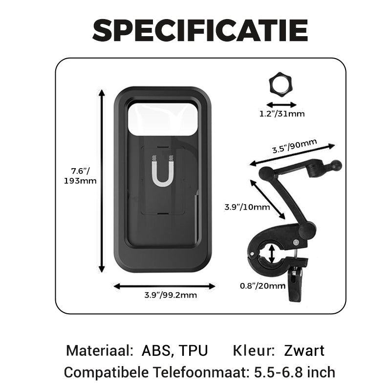 💥 NU -50%! Waterdichte Telefoonhouder voor Fiets & Motor – Mis het niet!