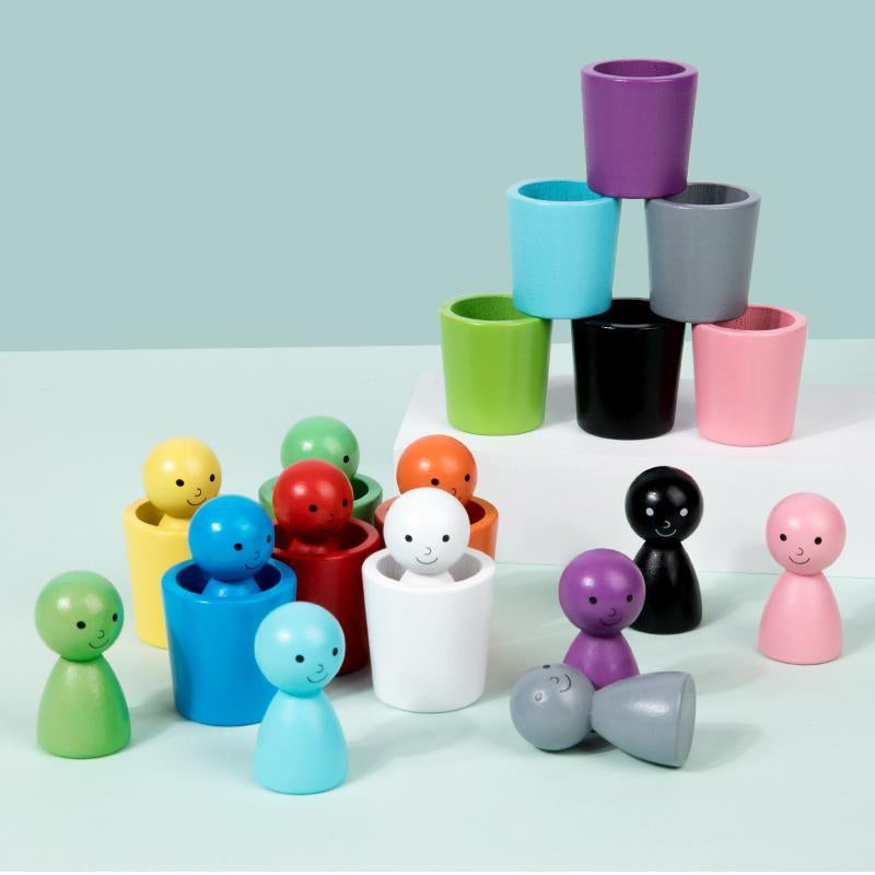 Kletshuts™ SortingCups: Educatief Kinderen Kleur Sorteren Bekers En Figuur Spel