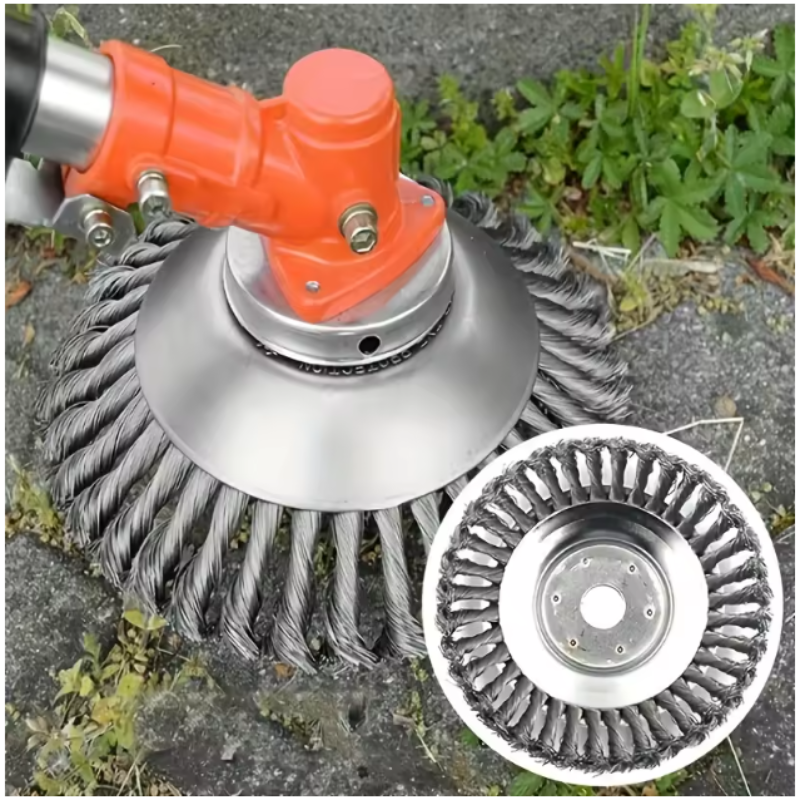 CutterHead: Zwaar Uitgevoerde Staaldraad Onkruid Snijder 20cm Borstelkop Set