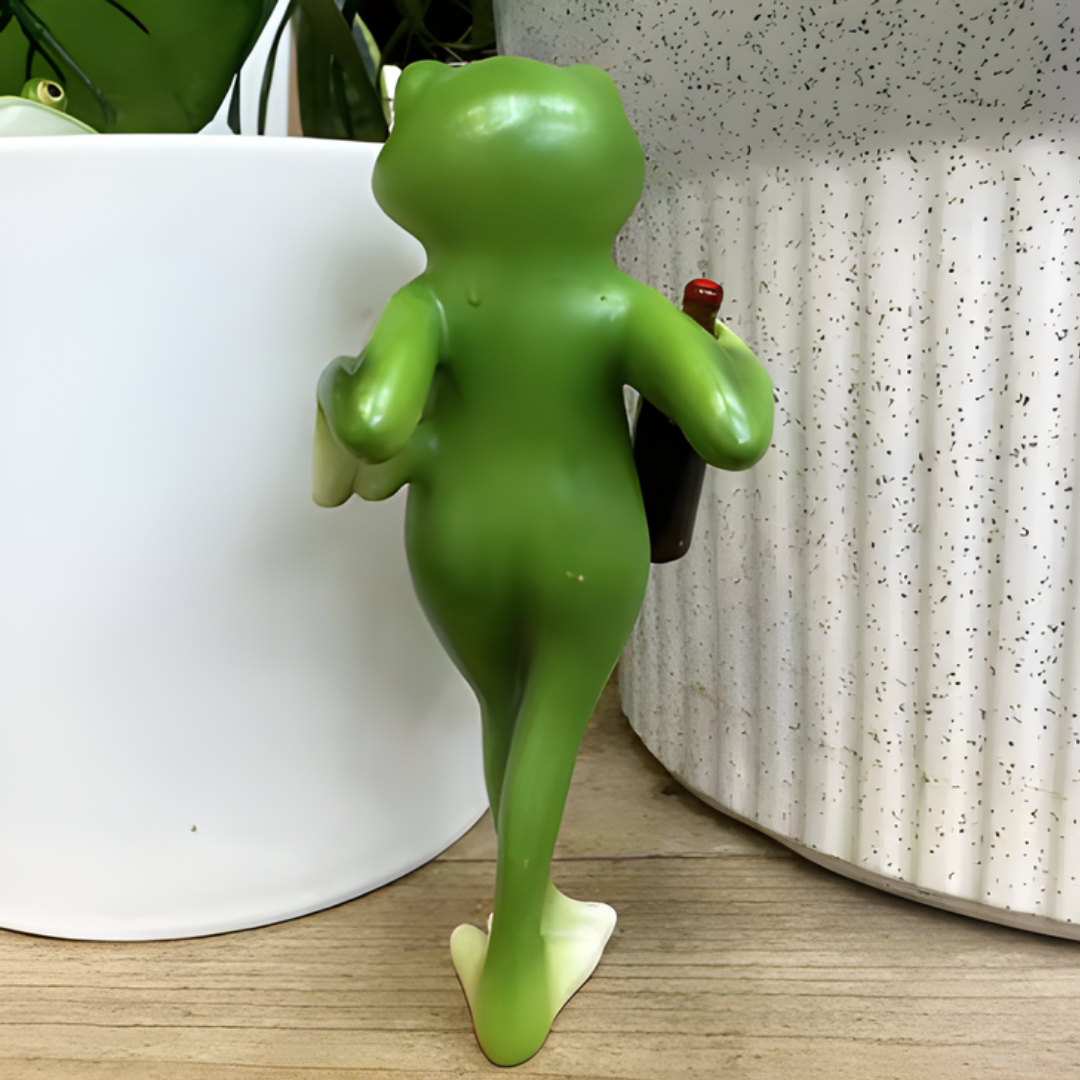 GardenOrnament: Schattig Kikker Decoratie Hangend Pot Rand Tuin Ornament