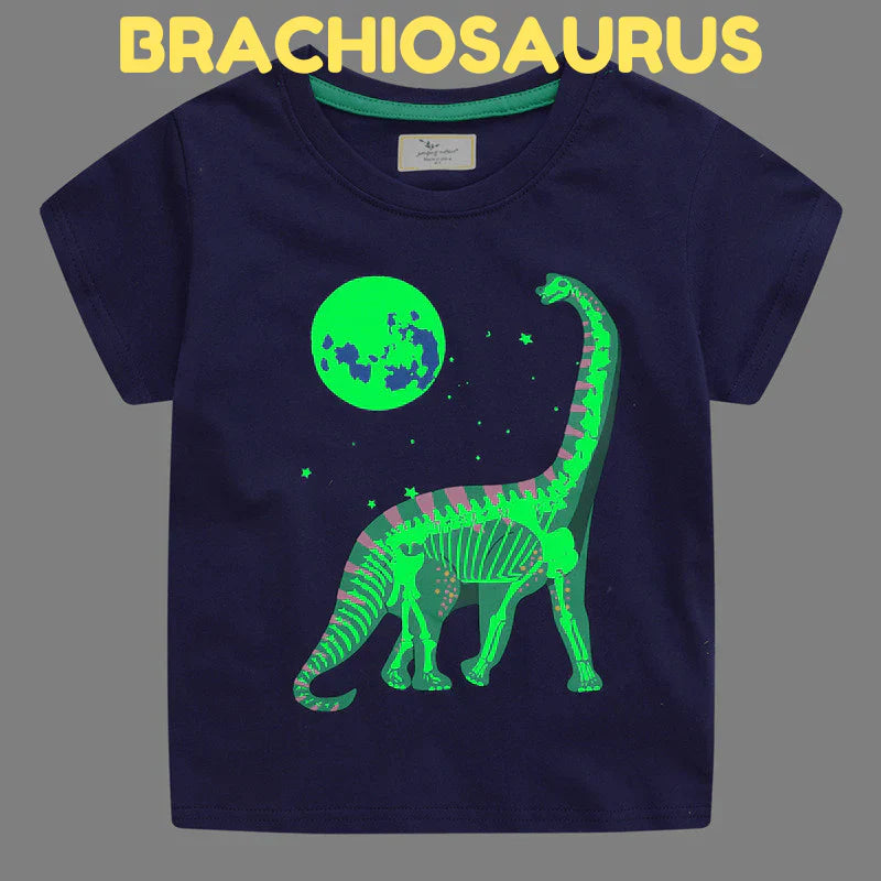 Icone™ DinoShirt: Kinderen Gloeien op De Donker Dinosaur T-shirt