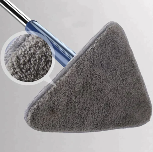 Cleaner Pro° TriangleMop: Lang Handvat Verstelbaar Driehoek 360 Reiniging Dweil
