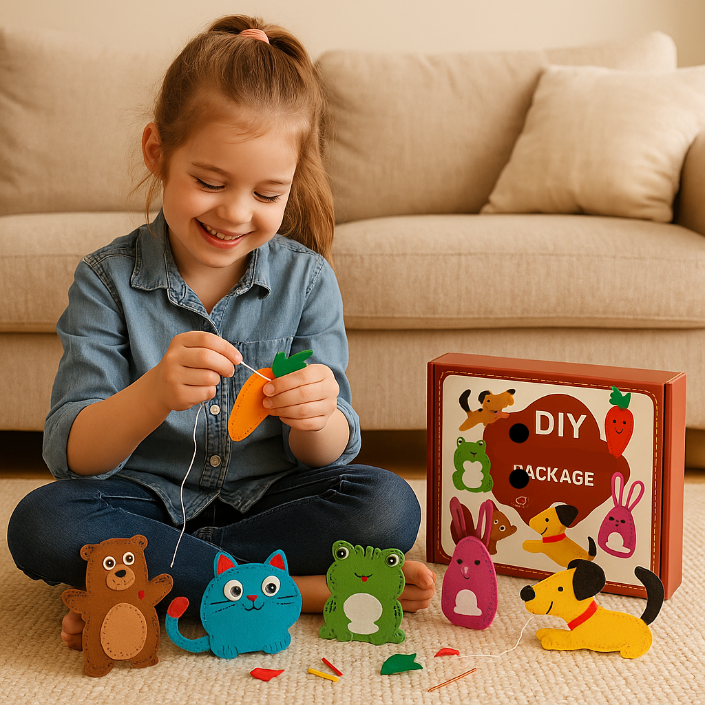 Kletshuts™ SewingCraft 1+1 GRATIS: DIY Dier Naaiset Kit Kinderen Creatief Knutselen Set