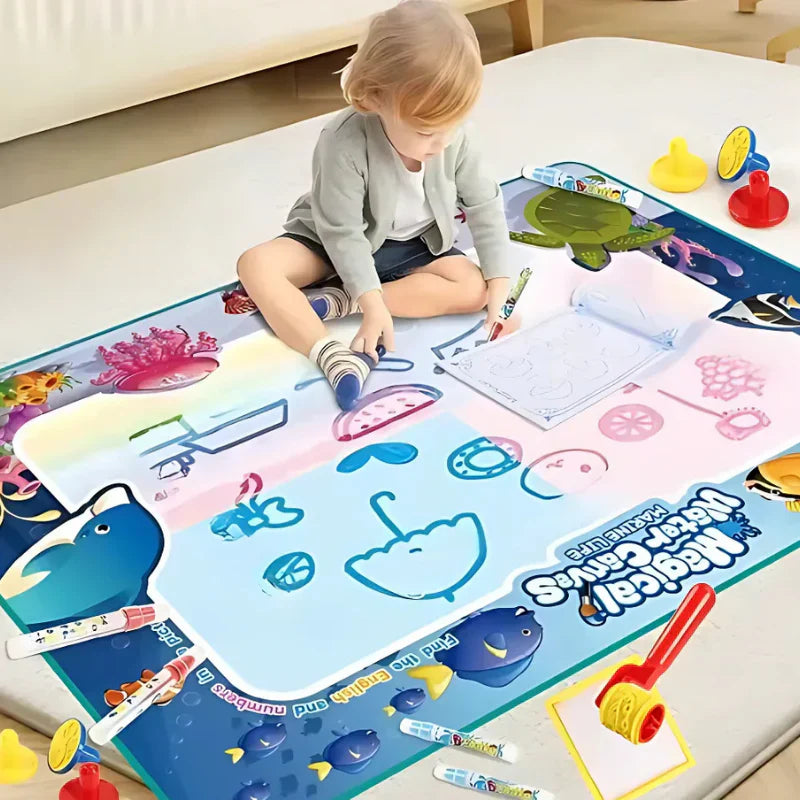Kletshuts™ WaterCanvas: Herbruikbare Water Doodle Canvas Set Voor Kinderen