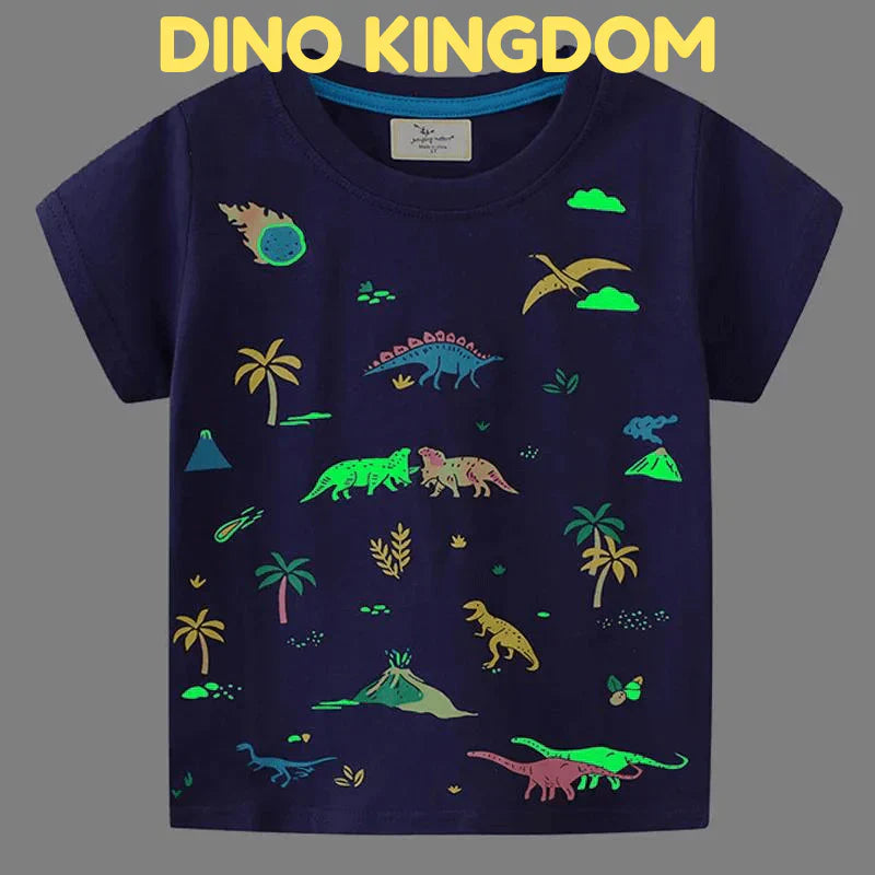Icone™ DinoShirt: Kinderen Gloeien op De Donker Dinosaur T-shirt