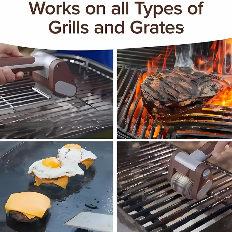 Cleaner Pro° GrillCleaner: Oplaadbaar Elektrisch Borstelloos Grillreiniger Roller