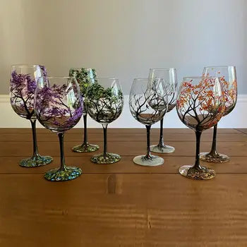 SeasonsGlass - Vier Seizoenen Boom Wijn Glas