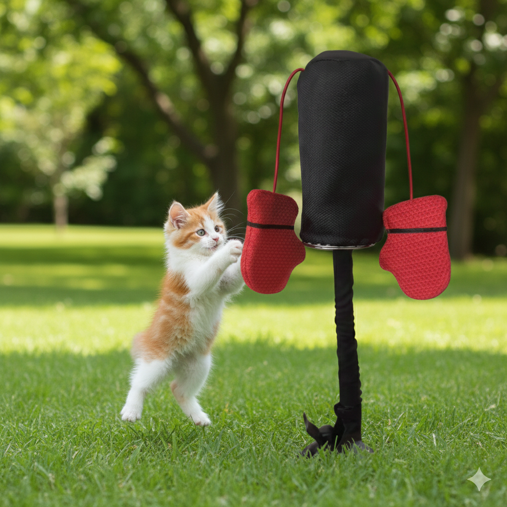Catfri® PunchingBag: Interactief Leuk Oefening Kat Bokszak