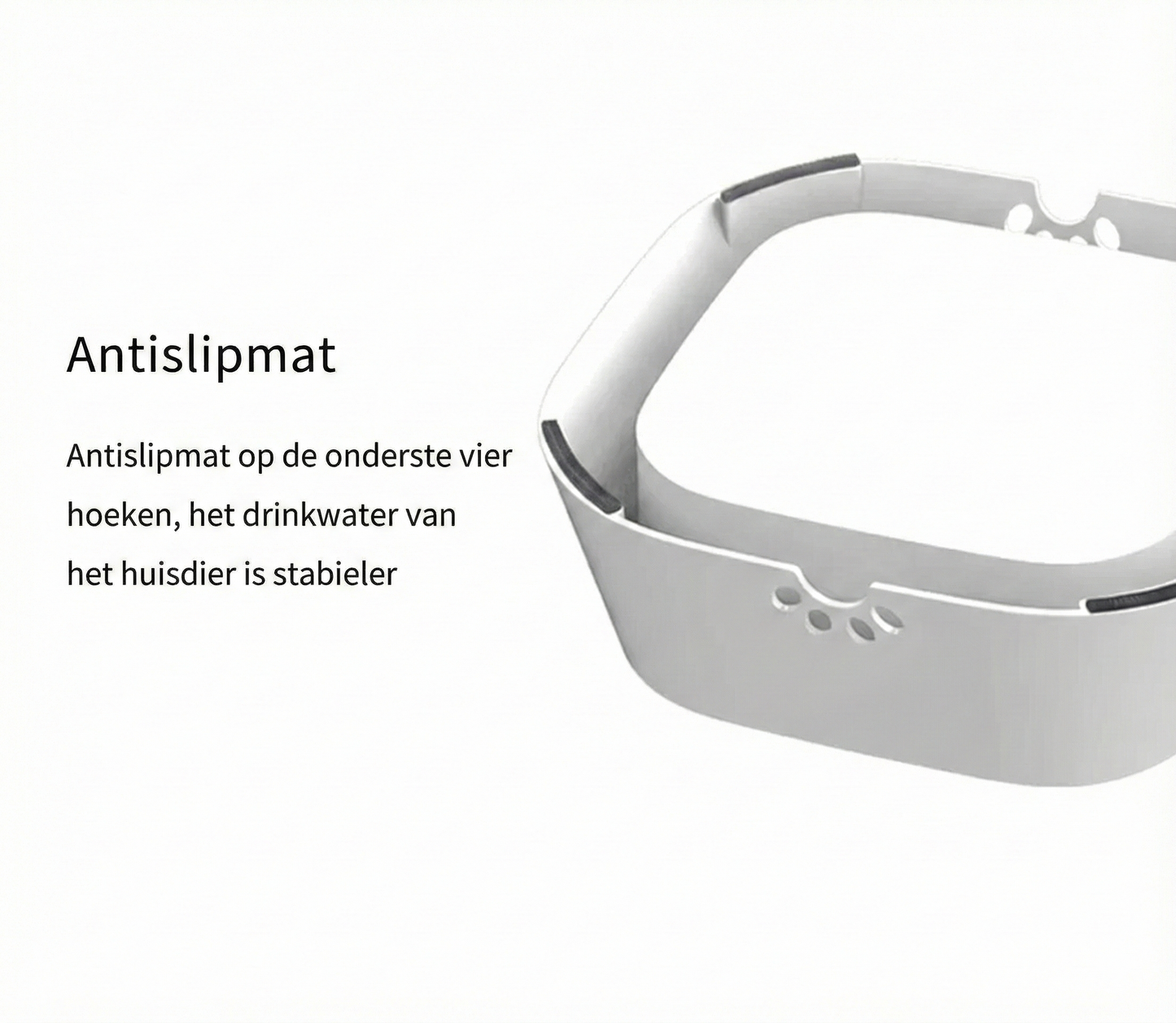 Spatvrije waterdispenser voor huisdieren