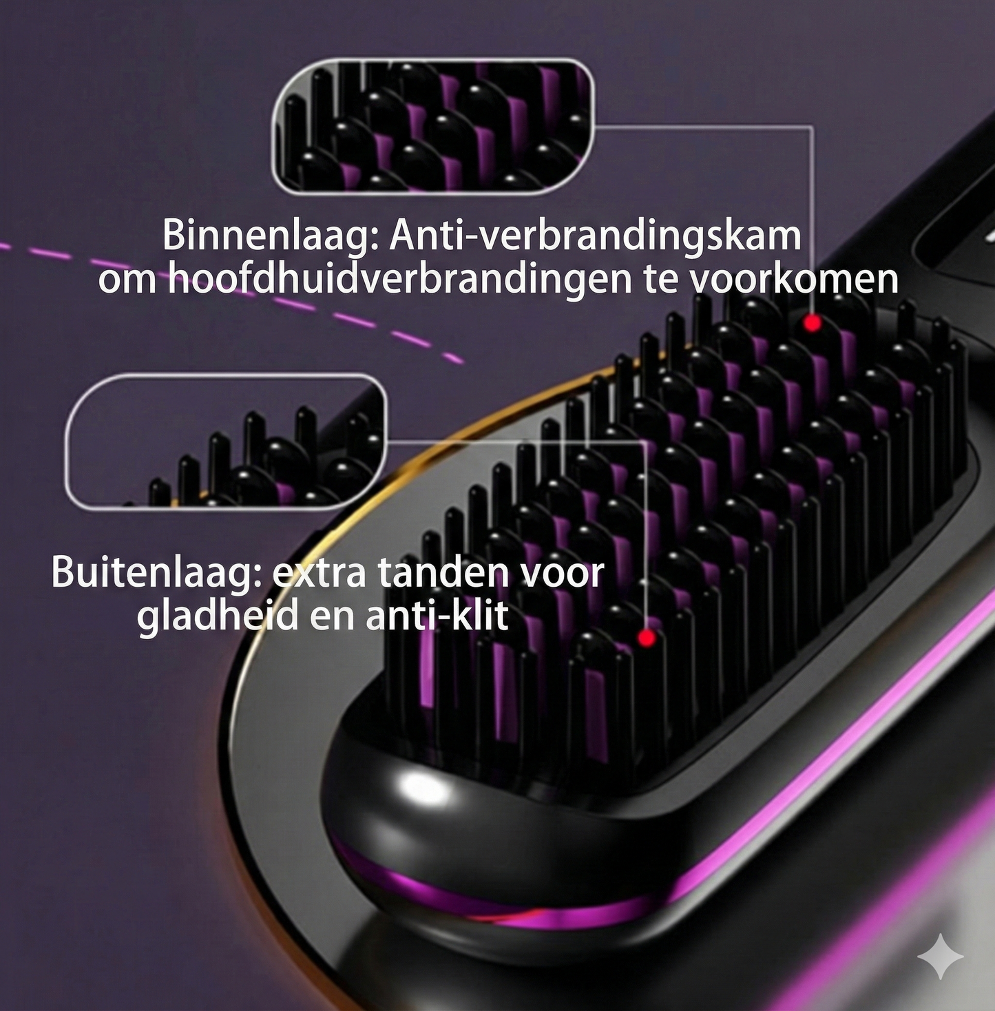 Intelligente stylingborstel voor kort haar