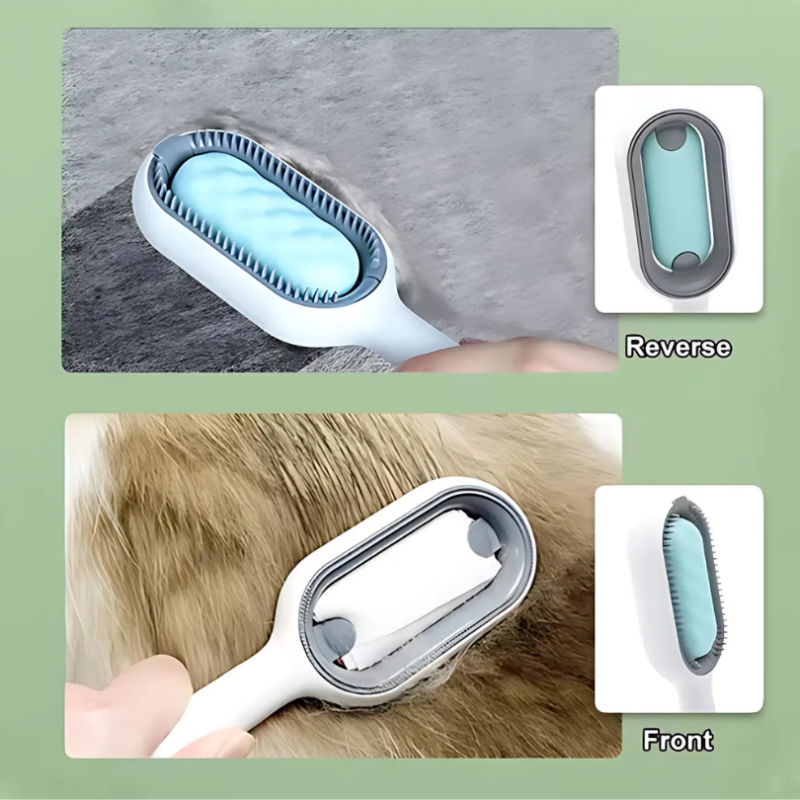 DogCatFri™ GroomingBrush 1+1 GRATIS: Huisdierhaarverwijderaar En Massageborstel