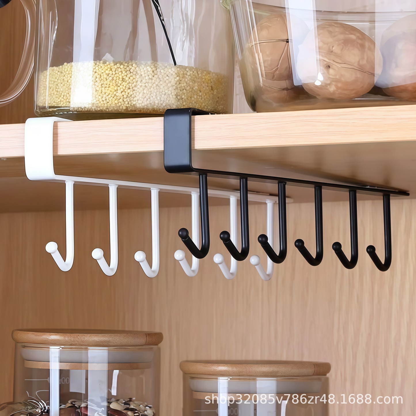 GlideHold® ShelfHooks 1+1 GRATIS: Plank Opknoping Rack Haken Voor Keuken En Kast