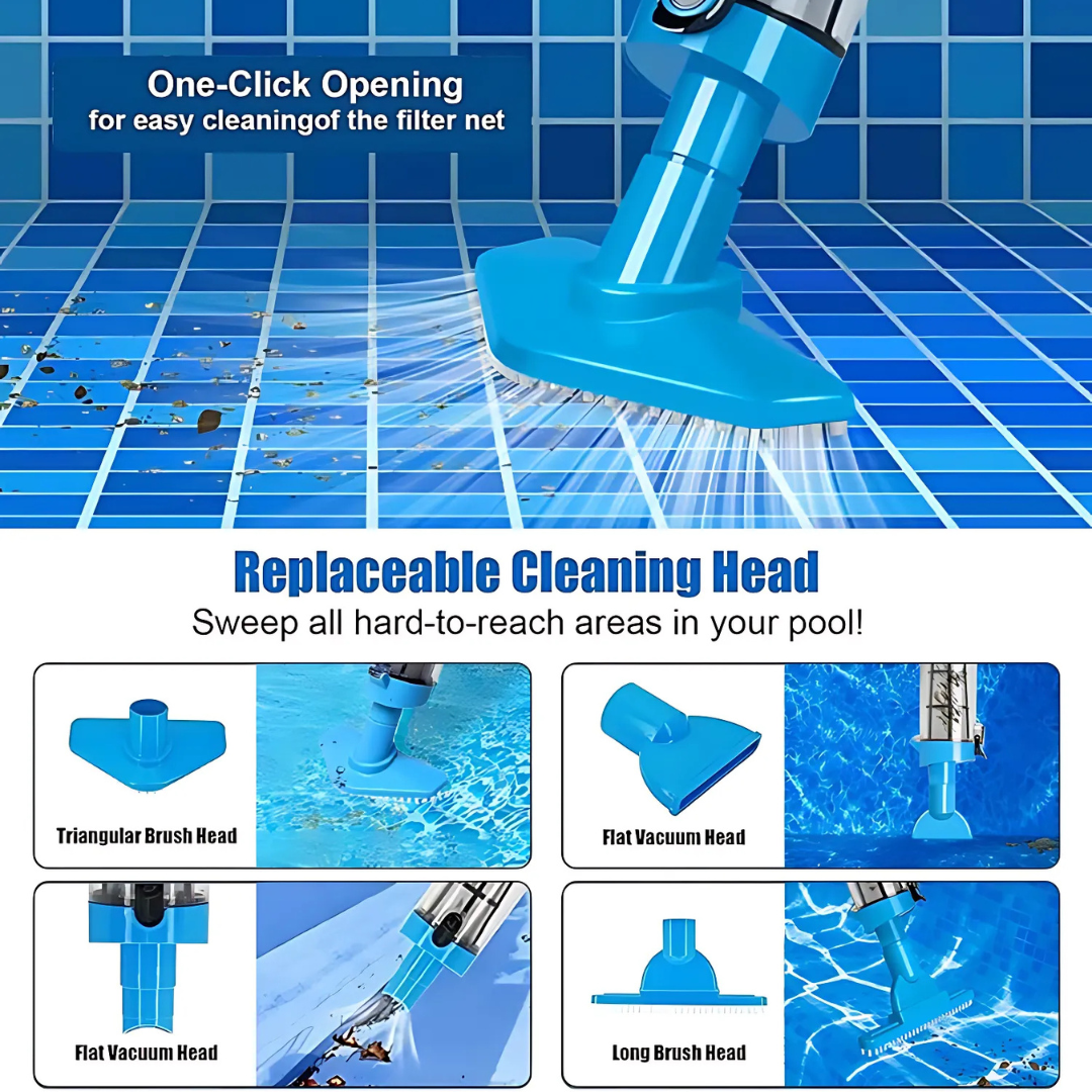 Cleaner Pro° PoolCleaner: Oplaadbare Handbediende Zwembadstofzuiger