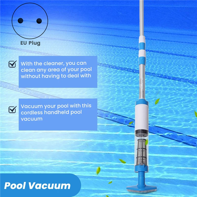 Cleaner Pro° PoolCleaner: Oplaadbare Handbediende Zwembadstofzuiger