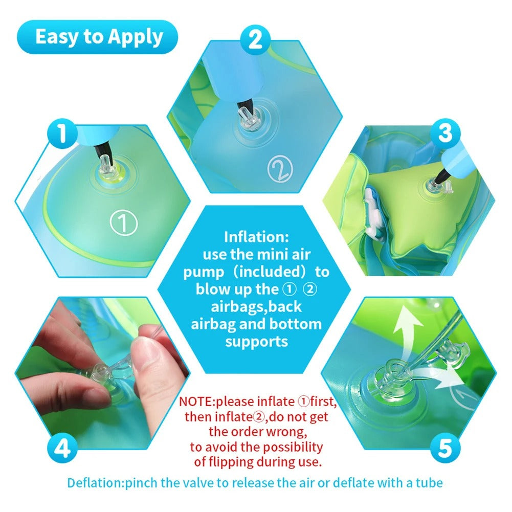 Kletshuts™ BabyFloat: Baby Zwembaddrijver Met Ingebouwde Zonnescherm