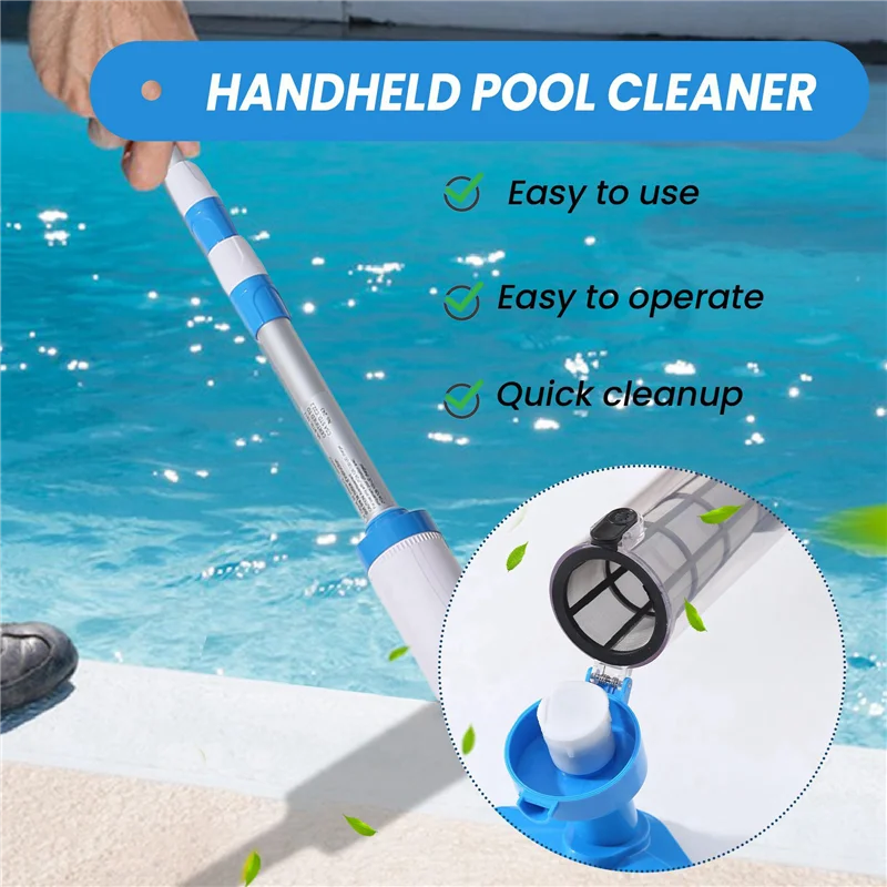 Cleaner Pro° PoolCleaner: Oplaadbare Handbediende Zwembadstofzuiger