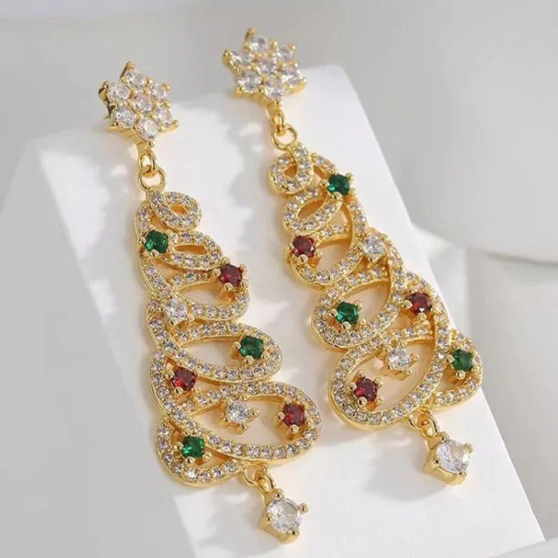 Jewelance™ ChristmasEarrings: Kerstboom Oorbellen