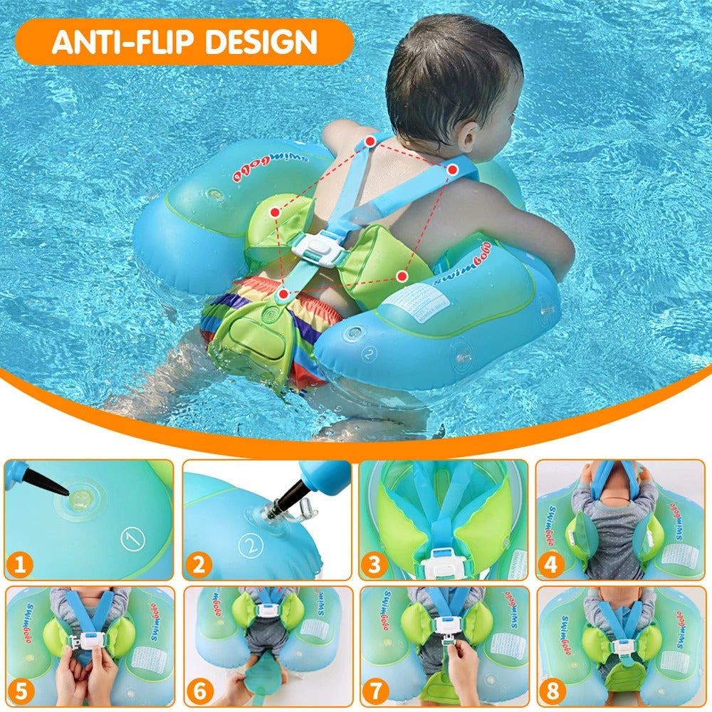 Kletshuts™ BabyFloat: Baby Zwembaddrijver Met Ingebouwde Zonnescherm