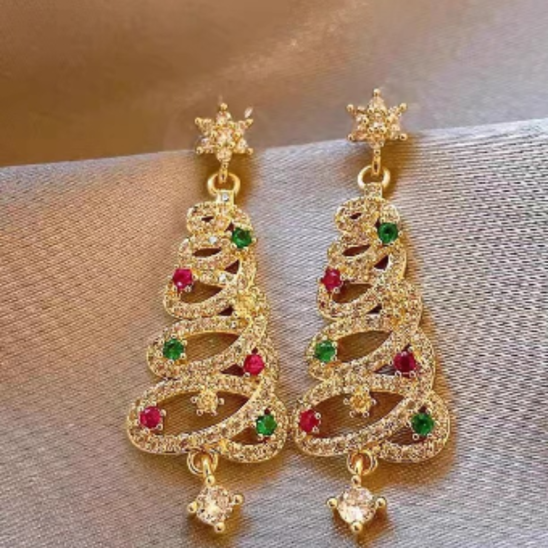 Jewelance™ ChristmasEarrings: Kerstboom Oorbellen