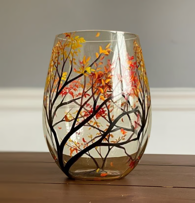 SeasonsGlass - Vier Seizoenen Boom Wijn Glas