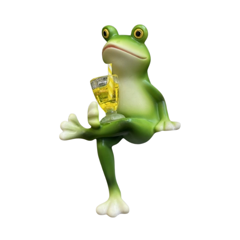 GardenOrnament: Schattig Kikker Decoratie Hangend Pot Rand Tuin Ornament