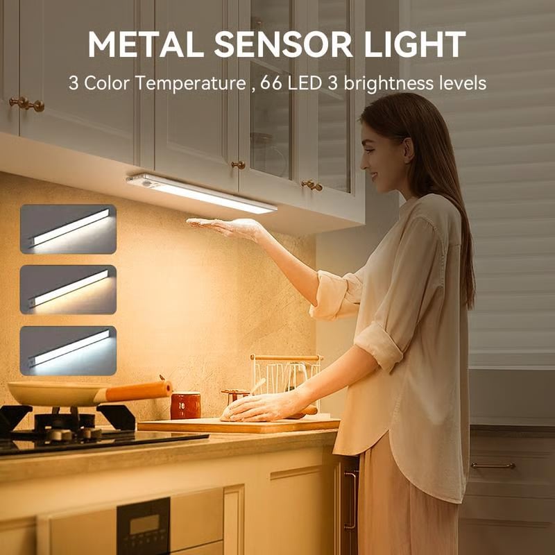 🏆 Hot Sale!50% KORTING 🔥 3-Kleuren LED Sensor Lampjes – Magnetisch & Oplaadbaar