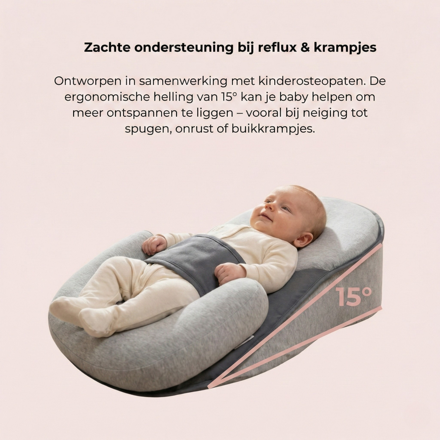 Babyligkussen met ergonomische steun