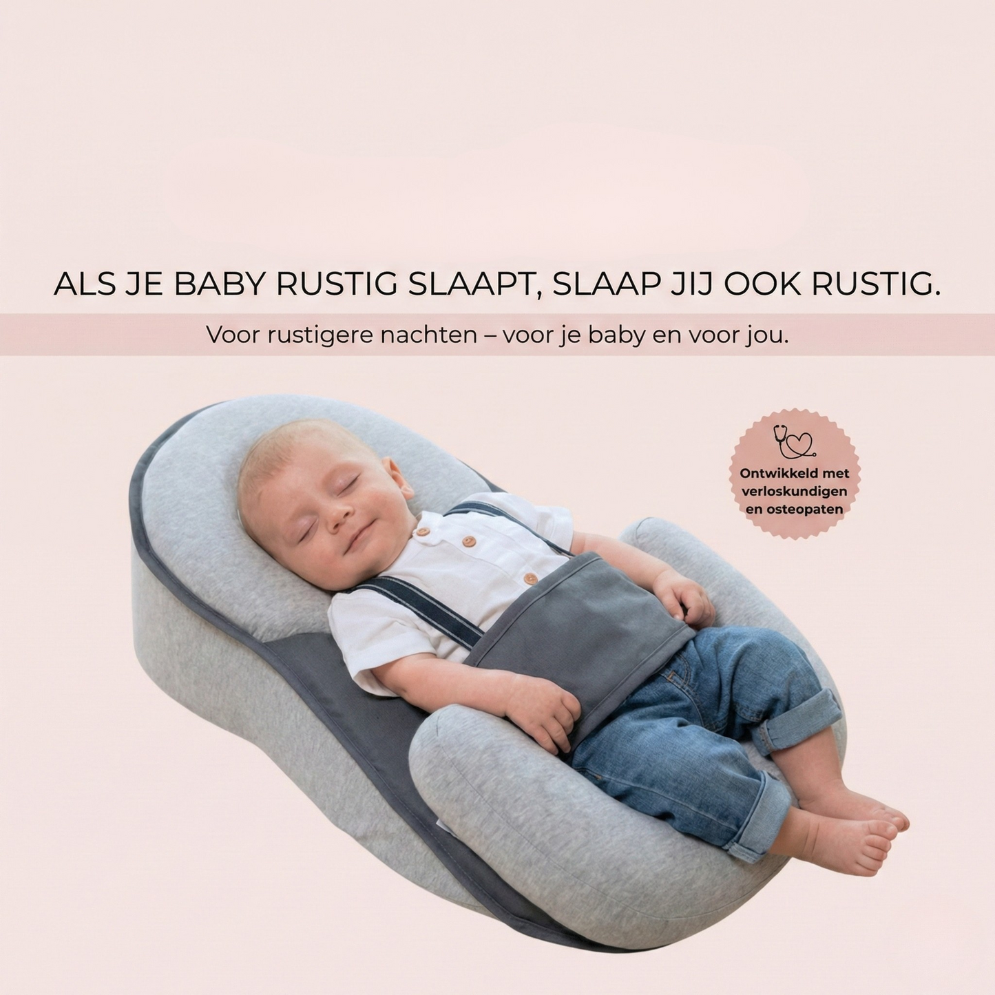 Babyligkussen met ergonomische steun
